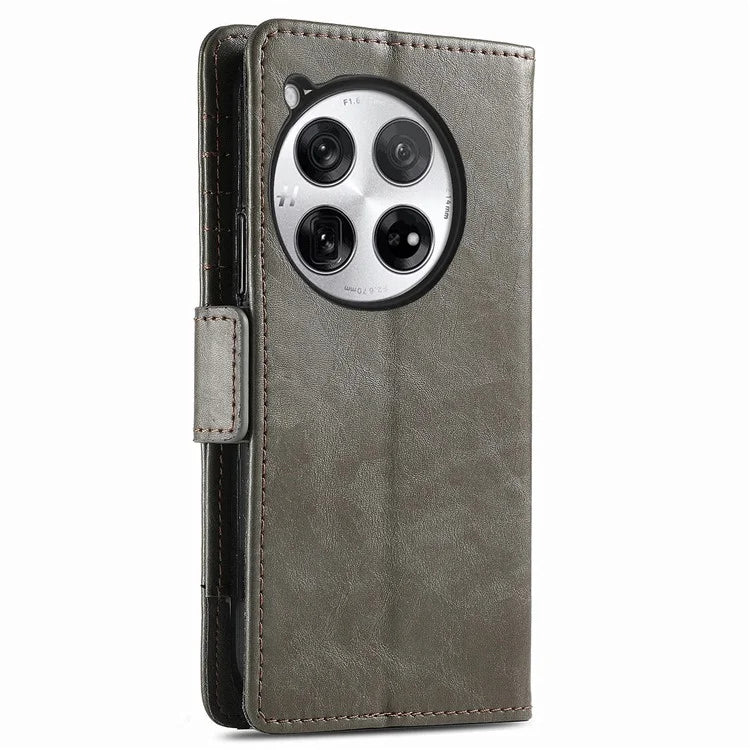 CASENEO 002 Series For OnePlus 12 5G Case Stand Flip PU Leather RFID Blocking Phone Cover