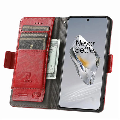 CASENEO 002 Series For OnePlus 12 5G Case Stand Flip PU Leather RFID Blocking Phone Cover