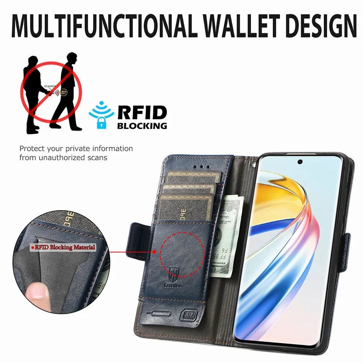 CASENEO 002 Series For Honor X9b 5G / X50 5G / Magic6 Lite 5G Leather Wallet Case Stand Phone Cover