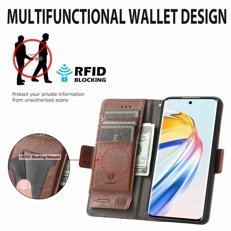 CASENEO 002 Series For Honor X9b 5G / X50 5G / Magic6 Lite 5G Leather Wallet Case Stand Phone Cover
