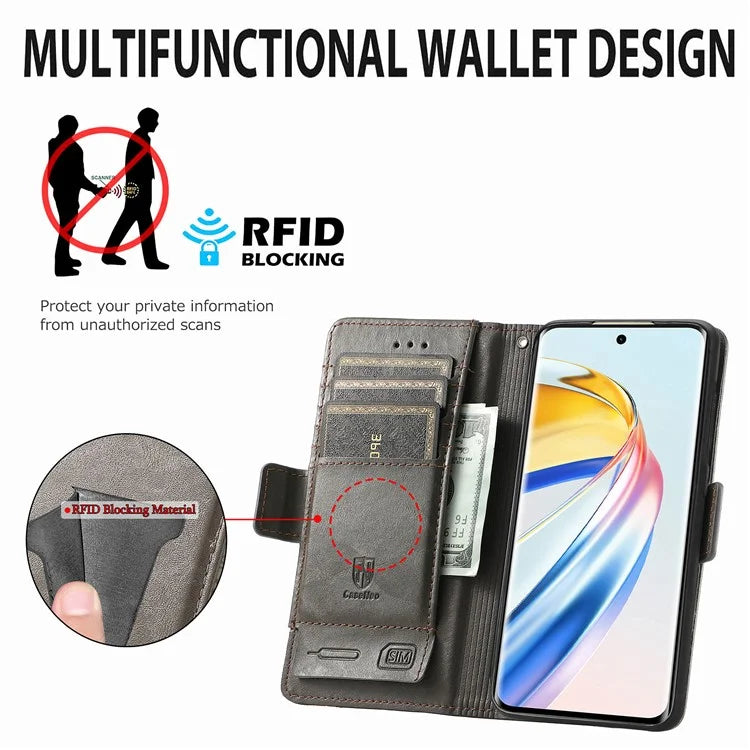 CASENEO 002 Series For Honor X9b 5G / X50 5G / Magic6 Lite 5G Leather Wallet Case Stand Phone Cover