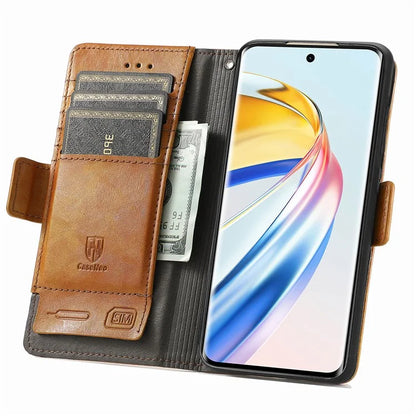 CASENEO 002 Series For Honor X9b 5G / X50 5G / Magic6 Lite 5G Leather Wallet Case Stand Phone Cover