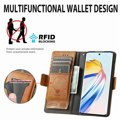 CASENEO 002 Series For Honor X9b 5G / X50 5G / Magic6 Lite 5G Leather Wallet Case Stand Phone Cover
