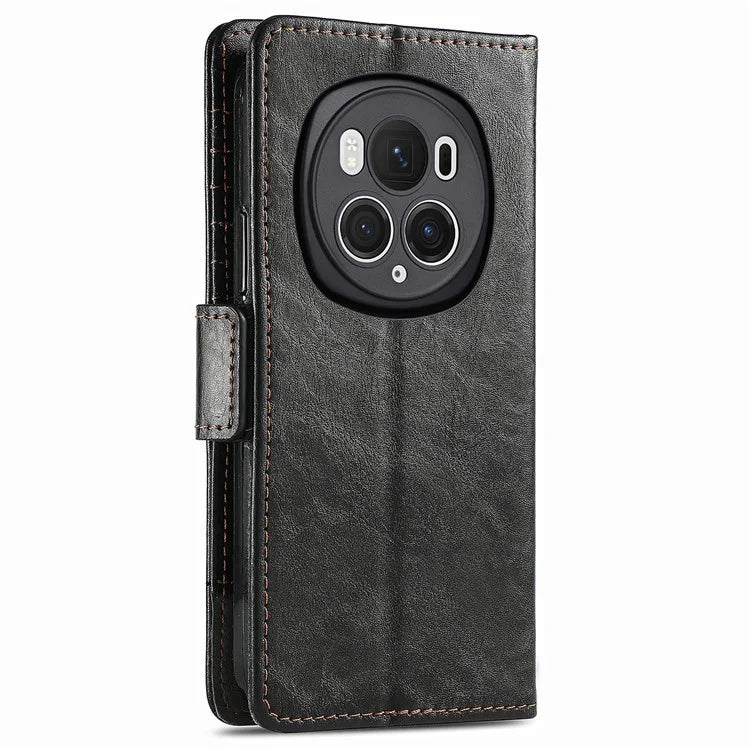 CASENEO 002 Series For Honor Magic6 Pro 5G Leather Case RFID Blocking Wallet Splicing Phone Cover