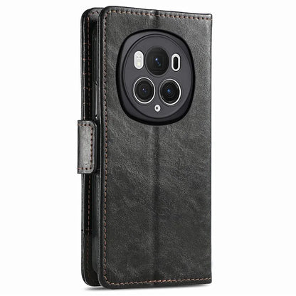 CASENEO 002 Series For Honor Magic6 Pro 5G Leather Case RFID Blocking Wallet Splicing Phone Cover