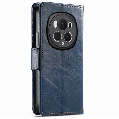 CASENEO 002 Series For Honor Magic6 Pro 5G Leather Case RFID Blocking Wallet Splicing Phone Cover