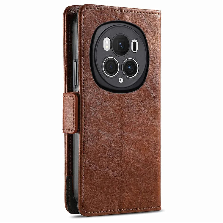CASENEO 002 Series For Honor Magic6 Pro 5G Leather Case RFID Blocking Wallet Splicing Phone Cover