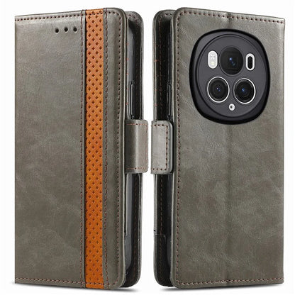 CASENEO 002 Series For Honor Magic6 Pro 5G Leather Case RFID Blocking Wallet Splicing Phone Cover