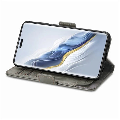 CASENEO 002 Series For Honor Magic6 Pro 5G Leather Case RFID Blocking Wallet Splicing Phone Cover