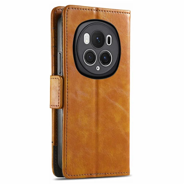 CASENEO 002 Series For Honor Magic6 Pro 5G Leather Case RFID Blocking Wallet Splicing Phone Cover