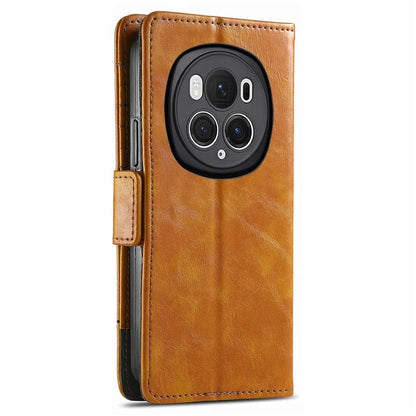 CASENEO 002 Series For Honor Magic6 Pro 5G Leather Case RFID Blocking Wallet Splicing Phone Cover