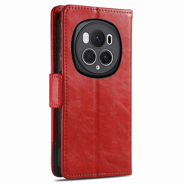 CASENEO 002 Series For Honor Magic6 Pro 5G Leather Case RFID Blocking Wallet Splicing Phone Cover