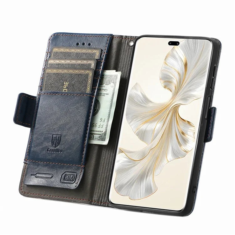 CASENEO 002 Series For Honor 100 Pro 5G Wallet Case RFID Blocking PU Leather Phone Cover