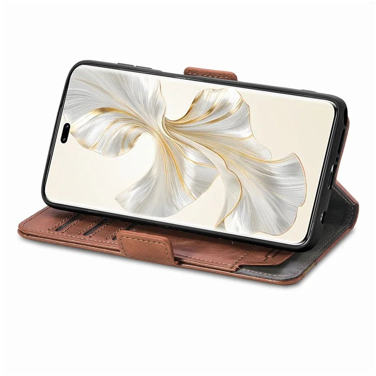 CASENEO 002 Series For Honor 100 Pro 5G Wallet Case RFID Blocking PU Leather Phone Cover