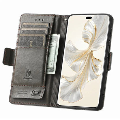 CASENEO 002 Series For Honor 100 Pro 5G Wallet Case RFID Blocking PU Leather Phone Cover