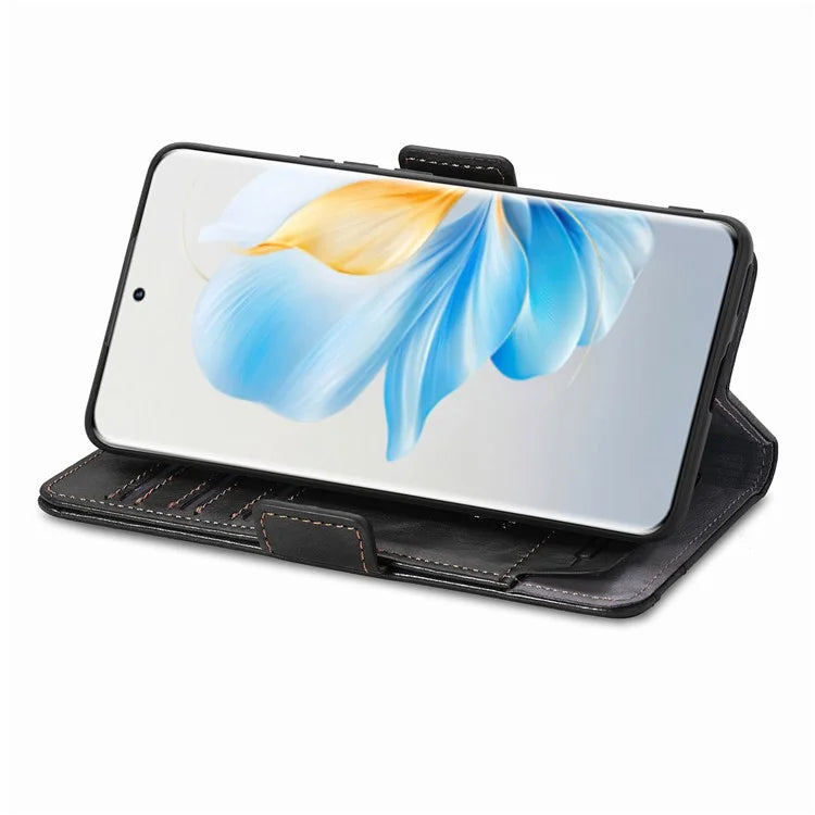 CASENEO 002 Series For Honor 100 5G Case RFID Blocking Leather Stand Phone Cover