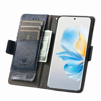 CASENEO 002 Series For Honor 100 5G Case RFID Blocking Leather Stand Phone Cover