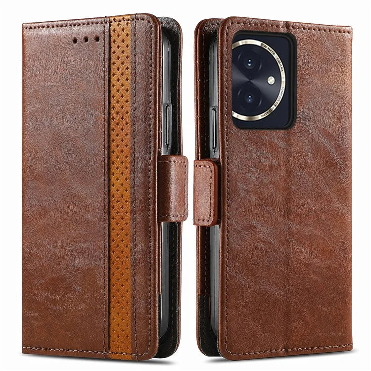 CASENEO 002 Series For Honor 100 5G Case RFID Blocking Leather Stand Phone Cover