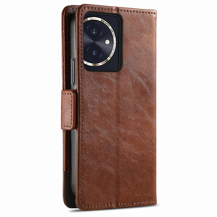CASENEO 002 Series For Honor 100 5G Case RFID Blocking Leather Stand Phone Cover