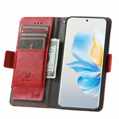 CASENEO 002 Series For Honor 100 5G Case RFID Blocking Leather Stand Phone Cover
