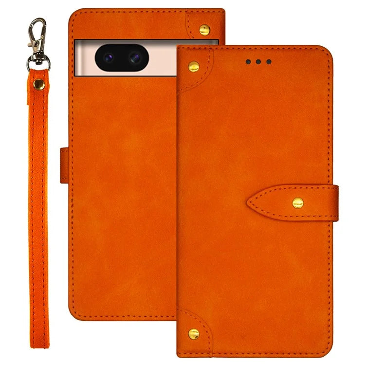 IDEWEI For Google Pixel 8a Case Stand PU Leather+TPU Scratch-proof Phone Cover
