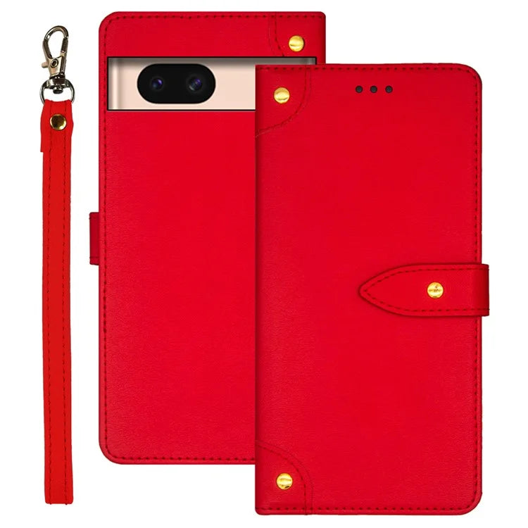 IDEWEI For Google Pixel 8a Case Stand PU Leather+TPU Scratch-proof Phone Cover