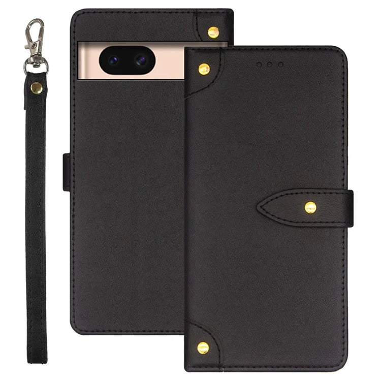 IDEWEI For Google Pixel 8a Case Stand PU Leather+TPU Scratch-proof Phone Cover