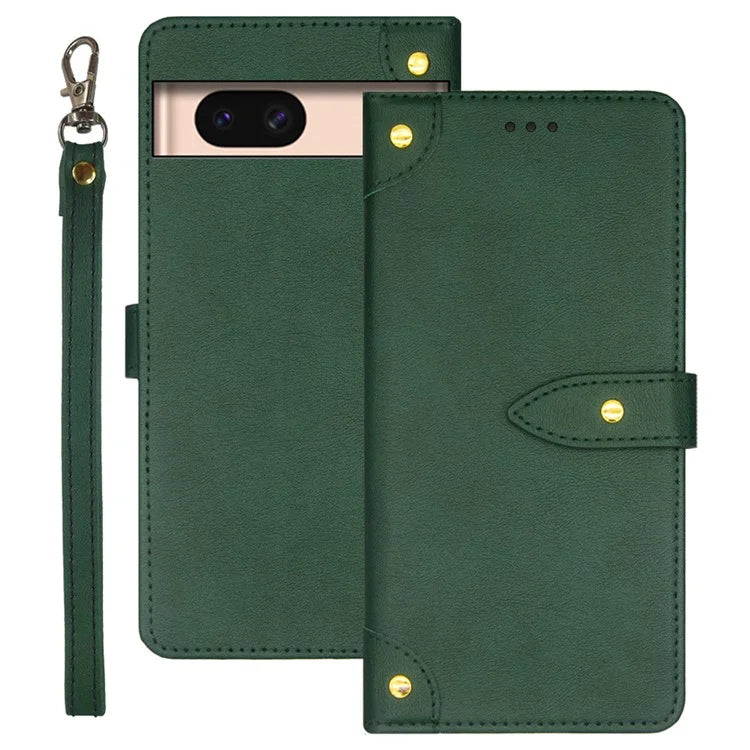 IDEWEI For Google Pixel 8a Case Stand PU Leather+TPU Scratch-proof Phone Cover