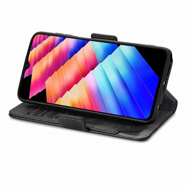 CASENEO 002 Series For Infinix Hot 30i Case PU Leather Flip Shockproof Phone Cover RFID Blocking
