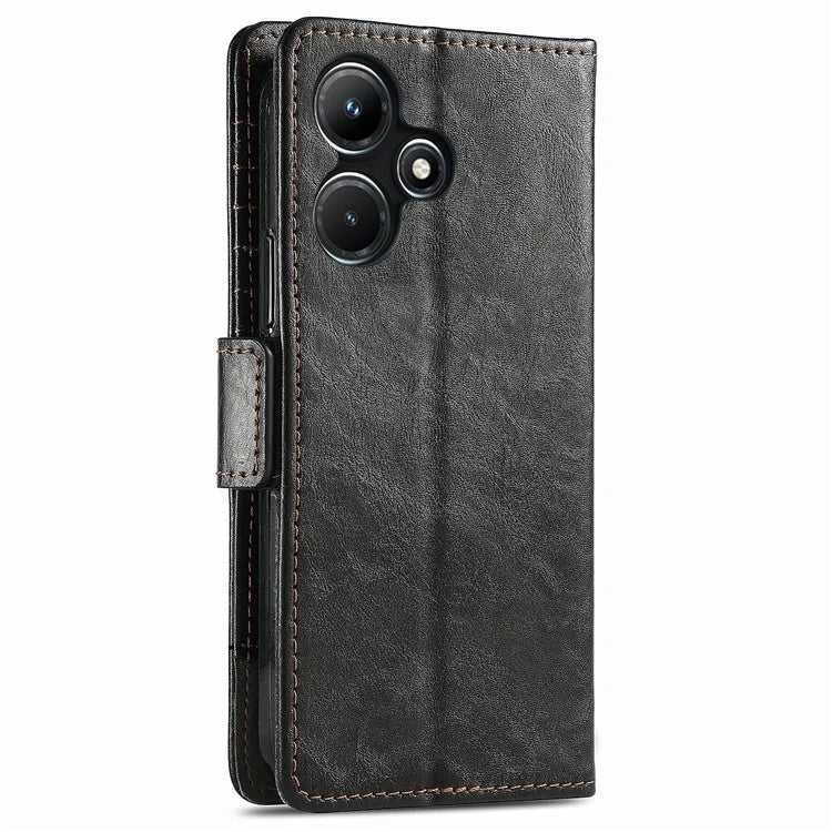 CASENEO 002 Series For Infinix Hot 30i Case PU Leather Flip Shockproof Phone Cover RFID Blocking