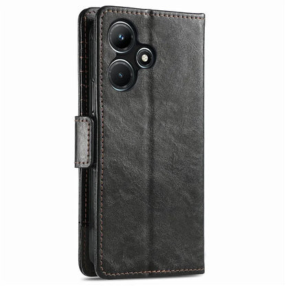 CASENEO 002 Series For Infinix Hot 30i Case PU Leather Flip Shockproof Phone Cover RFID Blocking