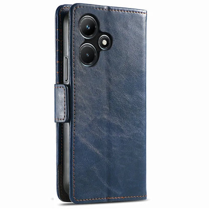CASENEO 002 Series For Infinix Hot 30i Case PU Leather Flip Shockproof Phone Cover RFID Blocking
