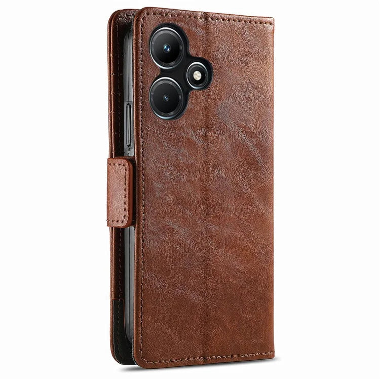 CASENEO 002 Series For Infinix Hot 30i Case PU Leather Flip Shockproof Phone Cover RFID Blocking