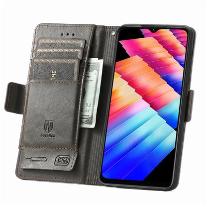 CASENEO 002 Series For Infinix Hot 30i Case PU Leather Flip Shockproof Phone Cover RFID Blocking