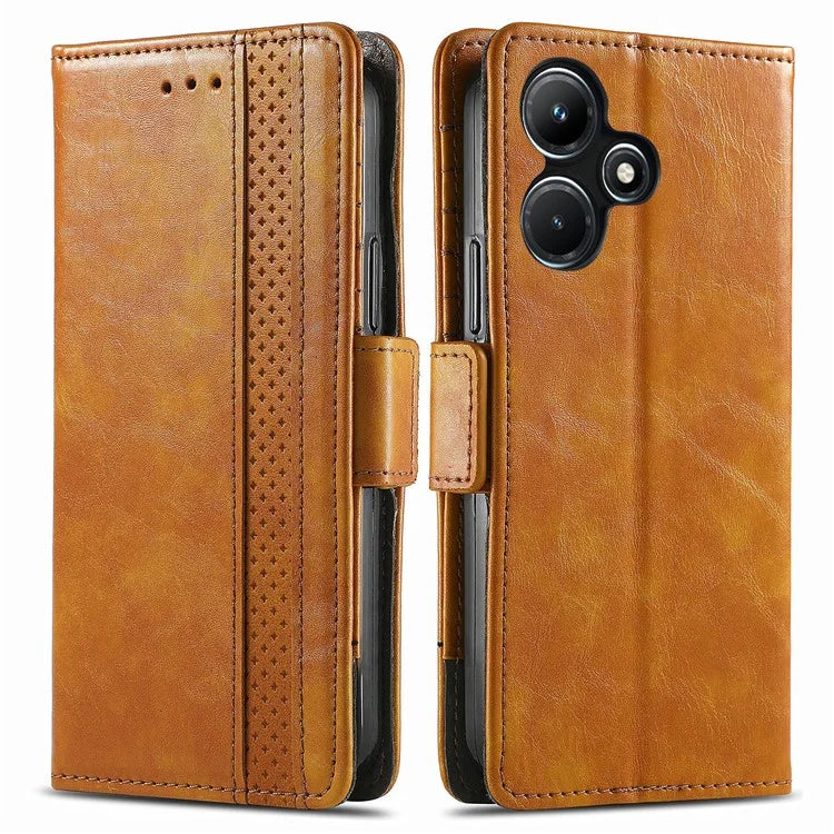 CASENEO 002 Series For Infinix Hot 30i Case PU Leather Flip Shockproof Phone Cover RFID Blocking