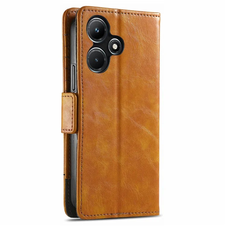 CASENEO 002 Series For Infinix Hot 30i Case PU Leather Flip Shockproof Phone Cover RFID Blocking
