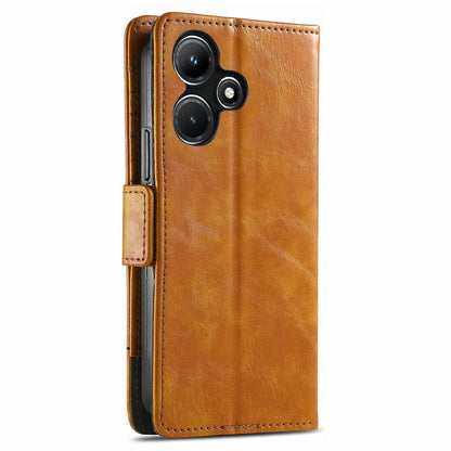 CASENEO 002 Series For Infinix Hot 30i Case PU Leather Flip Shockproof Phone Cover RFID Blocking
