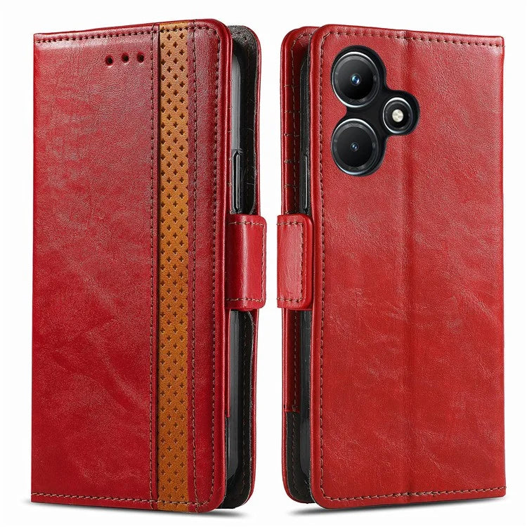 CASENEO 002 Series For Infinix Hot 30i Case PU Leather Flip Shockproof Phone Cover RFID Blocking