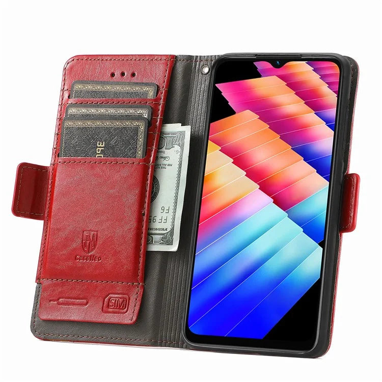 CASENEO 002 Series For Infinix Hot 30i Case PU Leather Flip Shockproof Phone Cover RFID Blocking