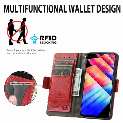 CASENEO 002 Series For Infinix Hot 30i Case PU Leather Flip Shockproof Phone Cover RFID Blocking