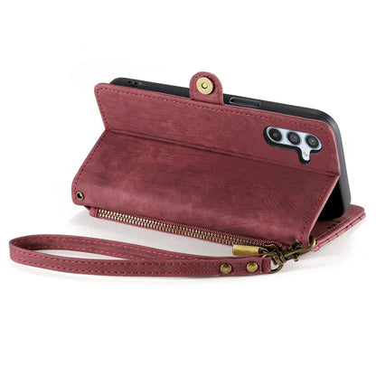For Samsung Galaxy A05s 4G Wallet Phone Case Stand Anti-Scratch Phone Cover with Wrist Strap