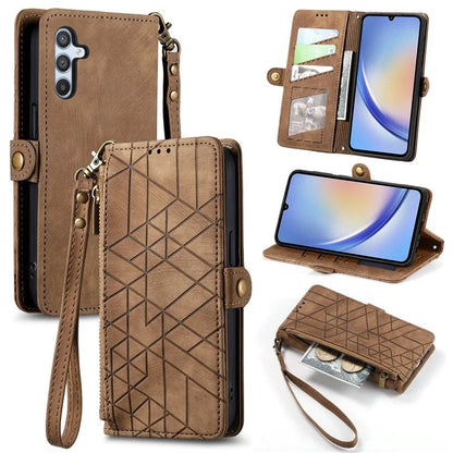For Samsung Galaxy A05s 4G Wallet Phone Case Stand Anti-Scratch Phone Cover with Wrist Strap