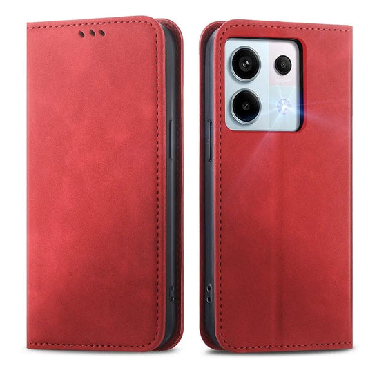 For Xiaomi Redmi Note 13 Pro 5G / Poco X6 5G Case PU Leather Skin-touch Wallet Phone Cover