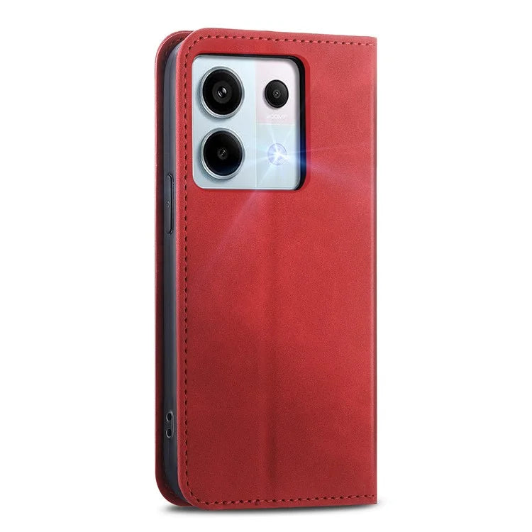 For Xiaomi Redmi Note 13 Pro 5G / Poco X6 5G Case PU Leather Skin-touch Wallet Phone Cover