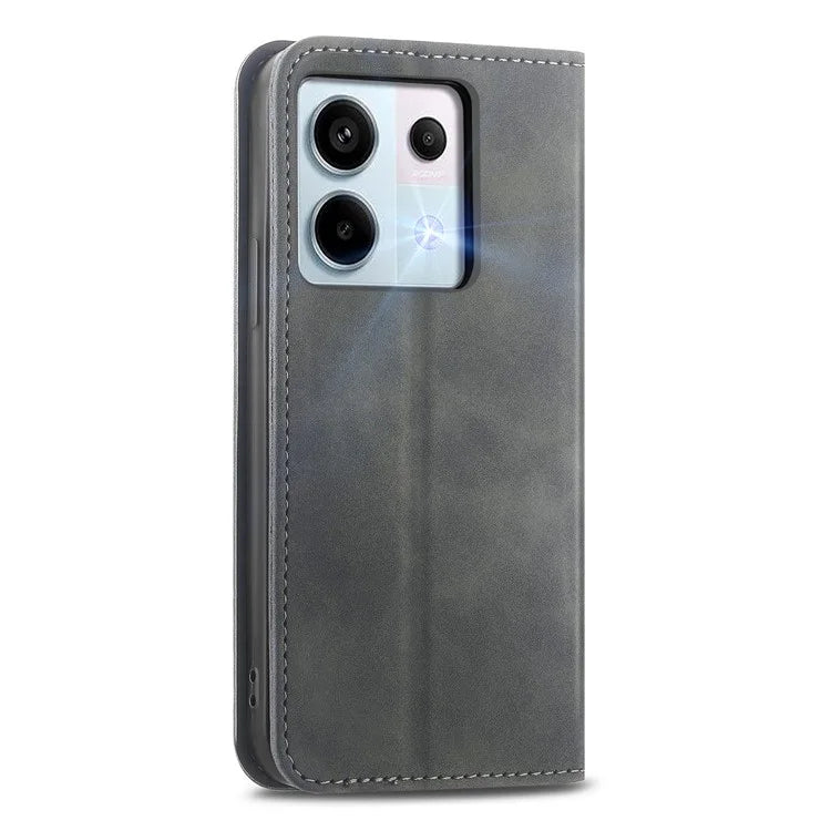 For Xiaomi Redmi Note 13 Pro 5G / Poco X6 5G Case PU Leather Skin-touch Wallet Phone Cover