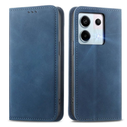 For Xiaomi Redmi Note 13 Pro 5G / Poco X6 5G Case PU Leather Skin-touch Wallet Phone Cover