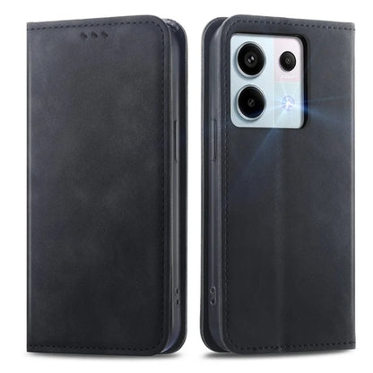 For Xiaomi Redmi Note 13 Pro 5G / Poco X6 5G Case PU Leather Skin-touch Wallet Phone Cover