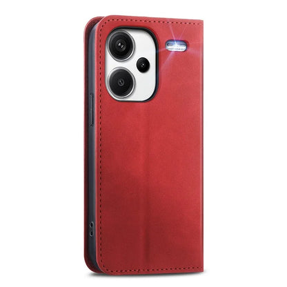 For Xiaomi Redmi Note 13 Pro+ 5G Leather Wallet Case Magnetic Closing Skin-touch Phone Cover