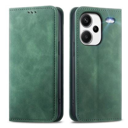 For Xiaomi Redmi Note 13 Pro+ 5G Leather Wallet Case Magnetic Closing Skin-touch Phone Cover