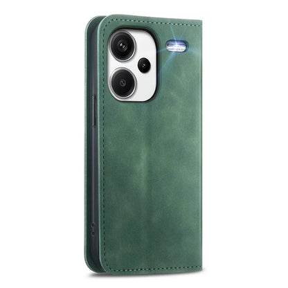 For Xiaomi Redmi Note 13 Pro+ 5G Leather Wallet Case Magnetic Closing Skin-touch Phone Cover